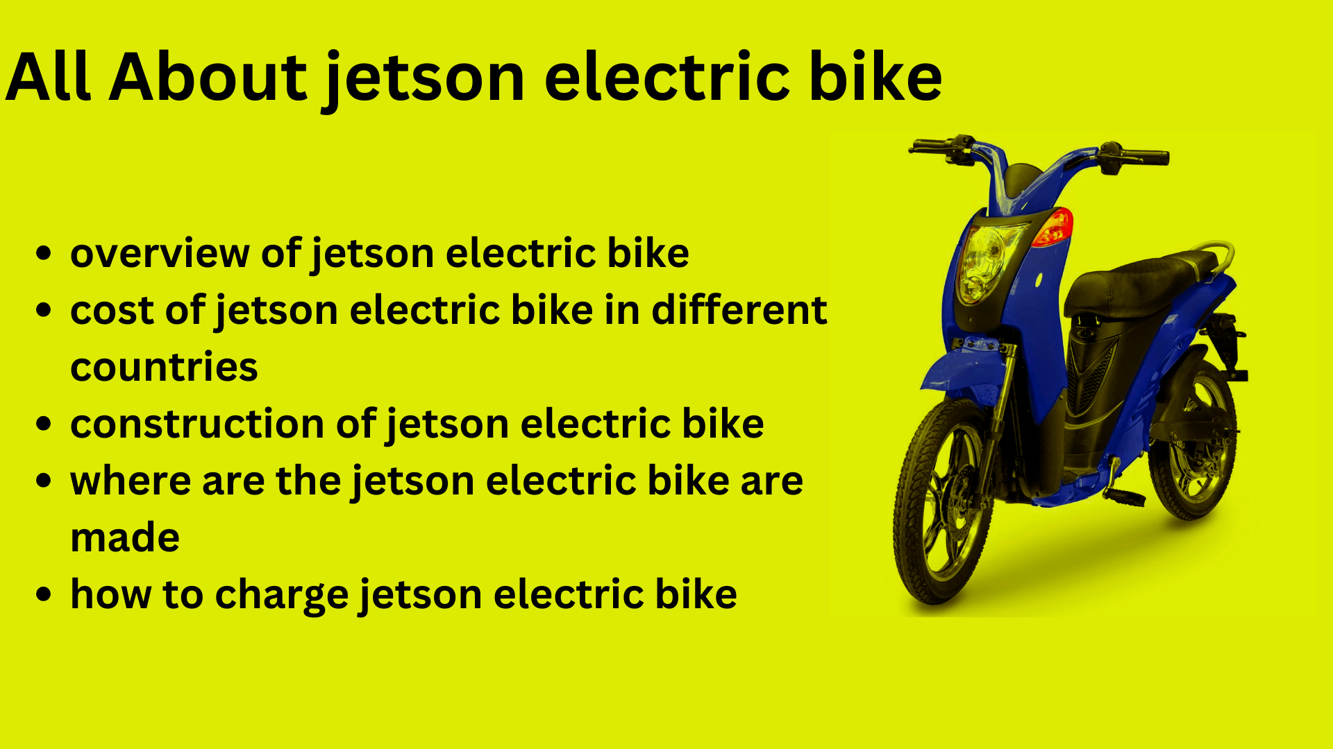 Jetson Electric Bike